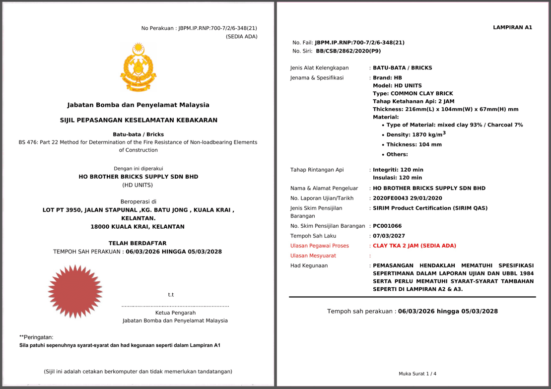 BOMBA Certificate